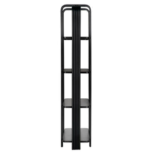 Noir Giza Bookcase - Modern Industrial Design with Durable Iron Frame and Open Shelves for Versatile Storage GBCS266MTB