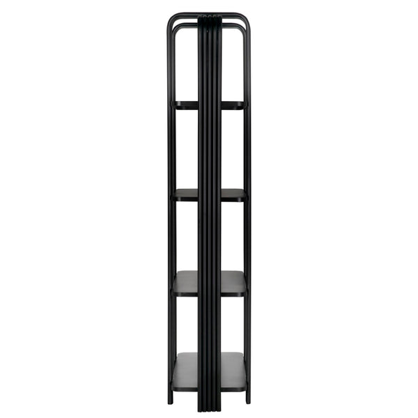 Noir Giza Bookcase - Modern Industrial Design with Durable Iron Frame and Open Shelves for Versatile Storage GBCS266MTB