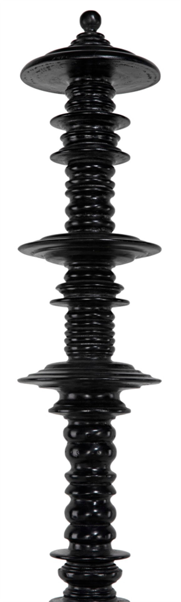 Noir Ferret Bed: Luxurious Hand-Carved Mahogany Design for Timeless Elegance and Lasting Comfort Hand Rubbed Black Cal-King GBED109CKHB