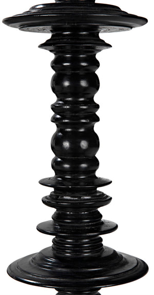 Noir Ferret Bed: Luxurious Hand-Carved Mahogany Design for Timeless Elegance and Lasting Comfort Hand Rubbed Black Cal-King GBED109CKHB