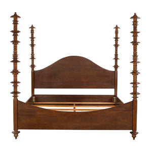 Ferret Solid Mahogany Four Poster Bed Handcrafted Artisan Finish Elegant Bedroom Furniture