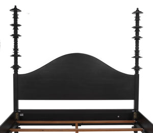 Noir Ferret Bed: Luxurious Hand-Carved Mahogany Design for Timeless Elegance and Lasting Comfort Pale Eastern King GBED109EKP