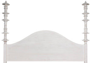 Noir Ferret Bed: Luxurious Hand-Carved Mahogany Design for Timeless Elegance and Lasting Comfort White Wash Eastern King GBED109EKWH