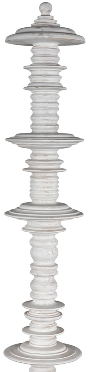 Noir Ferret Bed: Luxurious Hand-Carved Mahogany Design for Timeless Elegance and Lasting Comfort White Wash Eastern King GBED109EKWH