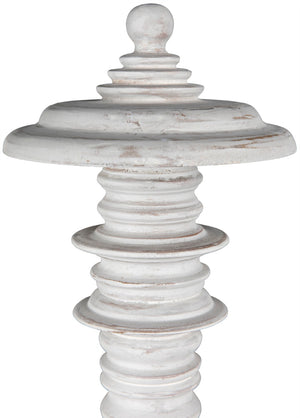 Noir Ferret Bed: Luxurious Hand-Carved Mahogany Design for Timeless Elegance and Lasting Comfort White Wash Eastern King GBED109EKWH