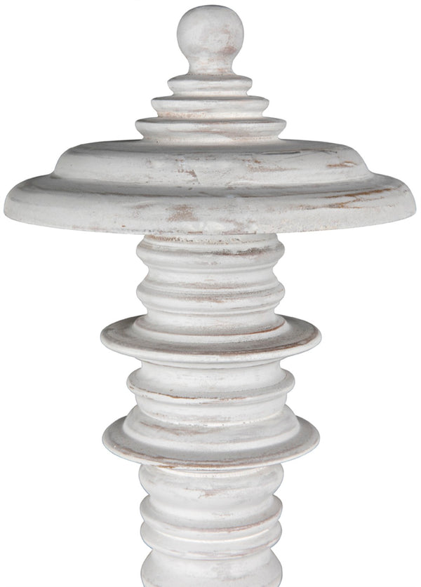 Noir Ferret Bed: Luxurious Hand-Carved Mahogany Design for Timeless Elegance and Lasting Comfort White Wash Eastern King GBED109EKWH