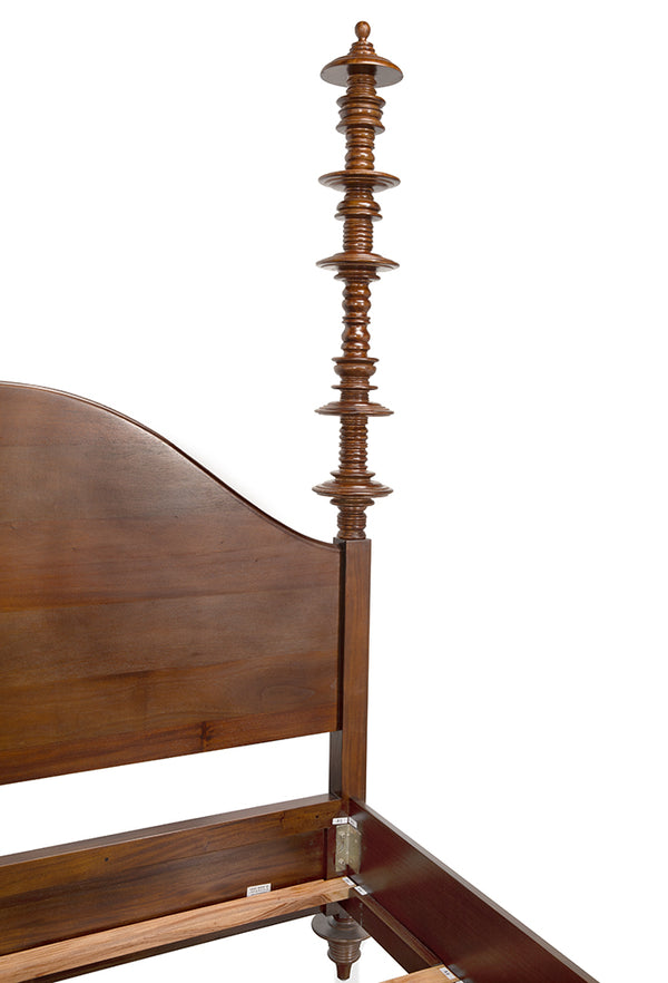 Ferret Solid Mahogany Four Poster Bed Handcrafted Artisan Finish Elegant Bedroom Furniture
