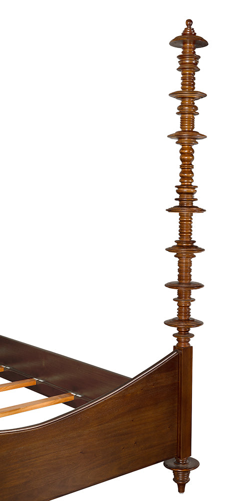 Ferret Solid Mahogany Four Poster Bed Handcrafted Artisan Finish Elegant Bedroom Furniture