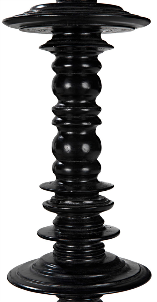 Noir Ferret Bed: Luxurious Hand-Carved Mahogany Design for Timeless Elegance and Lasting Comfort Hand Rubbed Black Queen GBED109QHB