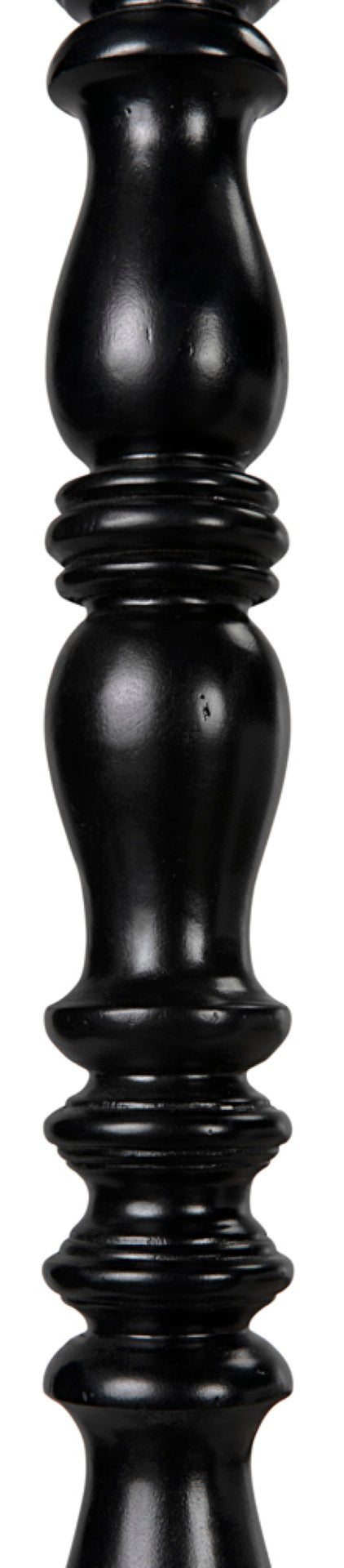 Noir Bachelor Bed, Eastern King - Artisan Hand-Carved Black Mahogany Frame for Timeless Elegance GBED112EKHB