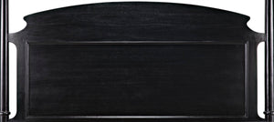 Noir New Douglas Bed: Timeless Mahogany Four-Poster Design with Intricate Carving for Elegant Bedrooms Hand Rubbed Black Eastern King GBED116EKHB-NEW