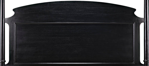 Noir New Douglas Bed: Timeless Mahogany Four-Poster Design with Intricate Carving for Elegant Bedrooms Hand Rubbed Black Eastern King GBED116EKHB-NEW