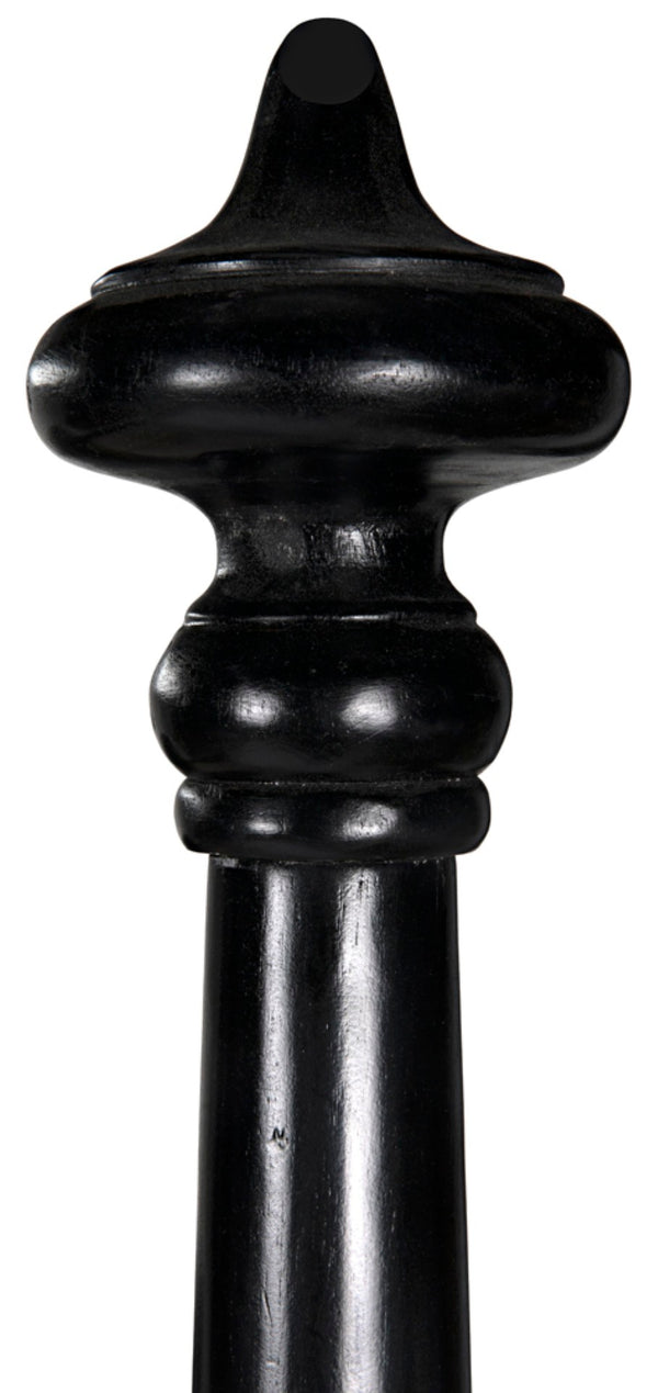 Noir New Douglas Bed: Timeless Mahogany Four-Poster Design with Intricate Carving for Elegant Bedrooms Hand Rubbed Black Eastern King GBED116EKHB-NEW