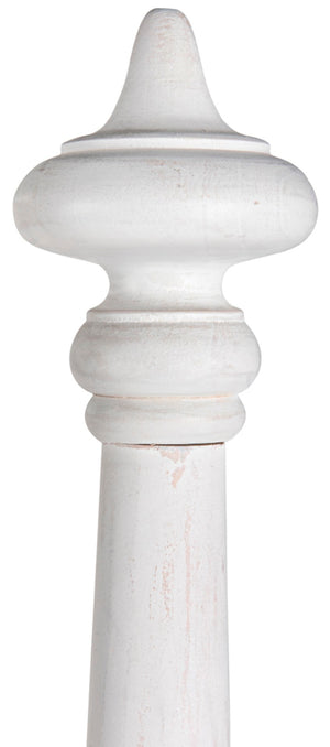 Noir New Douglas Bed: Timeless Mahogany Four-Poster Design with Intricate Carving for Elegant Bedrooms White Wash Eastern King GBED116EKWH-NEW