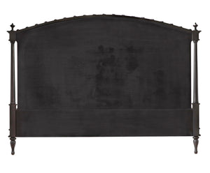 Noir Owen Bed - Hand-Carved Mahogany with Elegant Pale Finish for a Timeless and Refined Bedroom Centerpiece Eastern King GBED123EKP