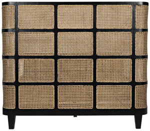 Noir Porto Bed - Artisan-Crafted Solid Mahogany with Hand-Rubbed Black Finish for Timeless Elegance Queen GBED133QHB