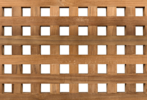 Noir Quinnton Bed: Handcrafted Teak Platform with Modern Minimalism & Striking Graphic Headboard Design Queen GBED134QT