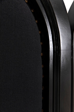 Noir Arch Bed - Luxurious Solid Mahogany Frame with Elegant Curves and Brass Nailhead Accents Queen GBED137QP