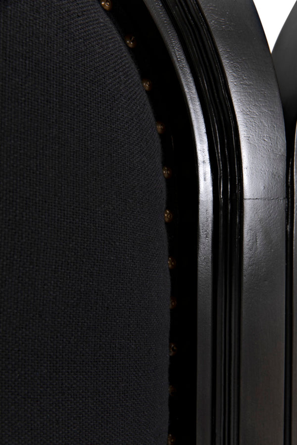 Noir Arch Bed - Luxurious Solid Mahogany Frame with Elegant Curves and Brass Nailhead Accents Queen GBED137QP