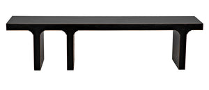 Kir Solid Mahogany Entryway Bench with Artisan Finish Modern Minimalist Coastal Seating