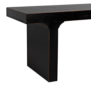Kir Solid Mahogany Entryway Bench with Artisan Finish Modern Minimalist Coastal Seating