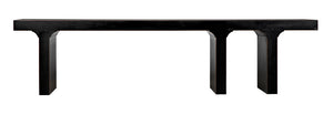 Kir Solid Mahogany Entryway Bench with Artisan Finish Modern Minimalist Coastal Seating