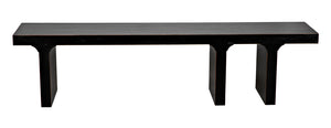 Kir Solid Mahogany Entryway Bench with Artisan Finish Modern Minimalist Coastal Seating