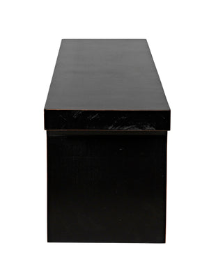 Kir Solid Mahogany Entryway Bench with Artisan Finish Modern Minimalist Coastal Seating