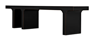 Kir Solid Mahogany Entryway Bench with Artisan Finish Modern Minimalist Coastal Seating