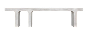 Kir Solid Mahogany Entryway Bench with Artisan Finish Modern Minimalist Coastal Seating