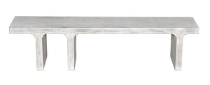 Kir Solid Mahogany Entryway Bench with Artisan Finish Modern Minimalist Coastal Seating