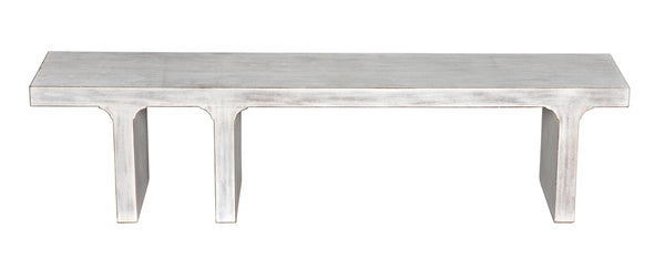 Kir Solid Mahogany Entryway Bench with Artisan Finish Modern Minimalist Coastal Seating