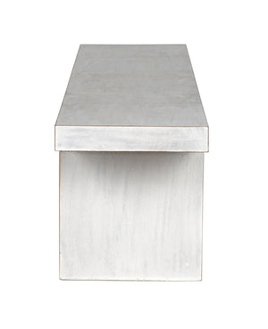 Kir Solid Mahogany Entryway Bench with Artisan Finish Modern Minimalist Coastal Seating