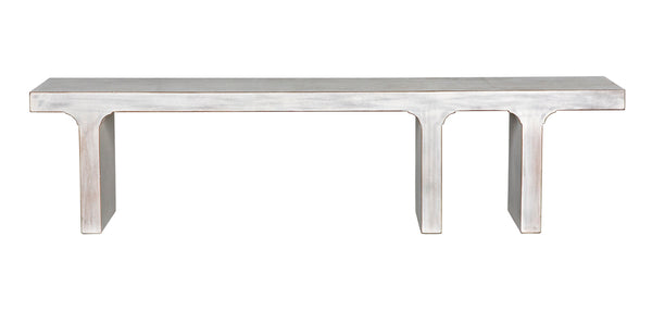 Kir Solid Mahogany Entryway Bench with Artisan Finish Modern Minimalist Coastal Seating