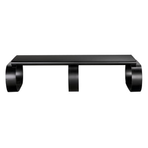 Satish Industrial Steel Bench with Matte Black Finish for Entryway or Bedroom
