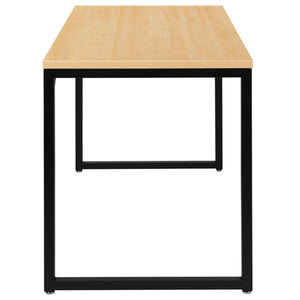 English Elm Tiverton Industrial Modern Desk - Versatile Commercial Grade Office Workstation for Home & Office Use Maple Top/Black Frame 47.25"L GC-GF156-12-MAP-BK-GG