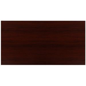 English Elm Tiverton Industrial Modern Desk - Versatile Commercial Grade Office Workstation for Home & Office Use Mahogany Top/Black Frame 47.25"L GC-GF156-12-MHG-GG