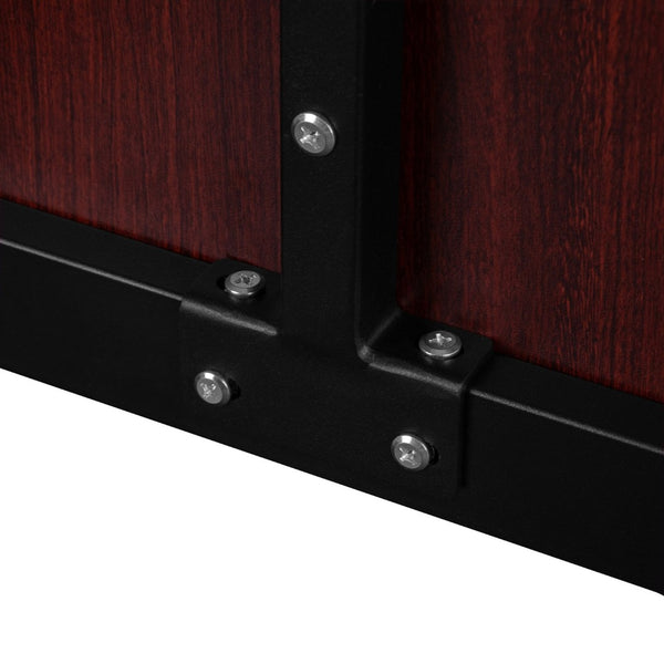 English Elm Modern Industrial Desk - 55" Sturdy Home Office Computer Desk, Durable & Stylish Design for Versatile Use GC-GF156-14-MHG-GG