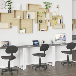 English Elm Kimberly Industrial Modern Desk - 47" Office Computer Workstation with Rustic Gray & White Finish GC-GF156W-12-GRY-GG