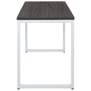 English Elm Kimberly Industrial Modern Desk - 47" Office Computer Workstation with Rustic Gray & White Finish GC-GF156W-12-GRY-GG