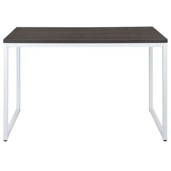 English Elm Kimberly Industrial Modern Desk - 47" Office Computer Workstation with Rustic Gray & White Finish GC-GF156W-12-GRY-GG