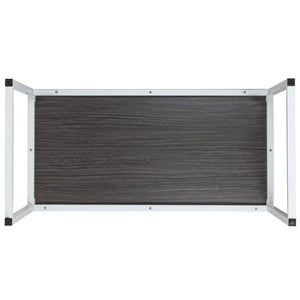 English Elm Kimberly Industrial Modern Desk - 47" Office Computer Workstation with Rustic Gray & White Finish GC-GF156W-12-GRY-GG