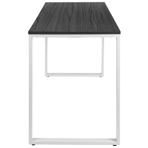 English Elm Kimberly Modern Industrial-Style Desk - Sturdy Home Office Workspace with Rustic Gray Finish - 55” GC-GF156W-14-GRY-GG