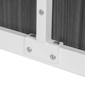 English Elm Kimberly Modern Industrial-Style Desk - Sturdy Home Office Workspace with Rustic Gray Finish - 55” GC-GF156W-14-GRY-GG