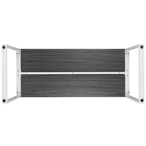 English Elm Kimberly Modern Industrial-Style Desk - Sturdy Home Office Workspace with Rustic Gray Finish - 55” GC-GF156W-14-GRY-GG