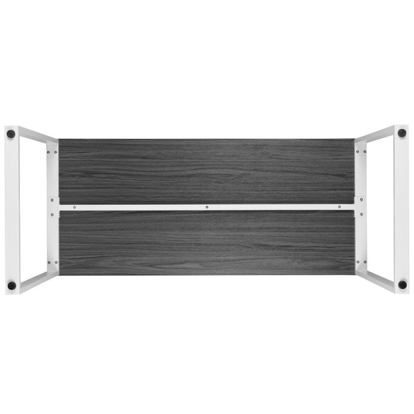 English Elm Kimberly Modern Industrial-Style Desk - Sturdy Home Office Workspace with Rustic Gray Finish - 55” GC-GF156W-14-GRY-GG