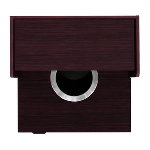 English Elm Dell Commercial Grade Trash Receptacle Enclosure with Tray Shelf and 8" Drop Hole for Easy Waste Access Mahogany GC-M-196-MAH-GG