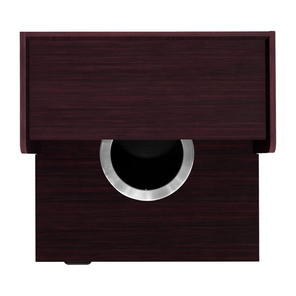 English Elm Dell Commercial Grade Trash Receptacle Enclosure with Tray Shelf and 8" Drop Hole for Easy Waste Access Mahogany GC-M-196-MAH-GG