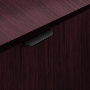 English Elm Dell Commercial Grade Trash Receptacle Enclosure with Tray Shelf and 8" Drop Hole for Easy Waste Access Mahogany GC-M-196-MAH-GG