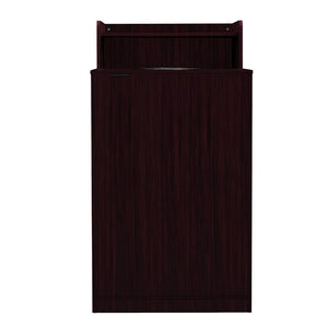 English Elm Dell Commercial Grade Trash Receptacle Enclosure with Tray Shelf and 8" Drop Hole for Easy Waste Access Mahogany GC-M-196-MAH-GG